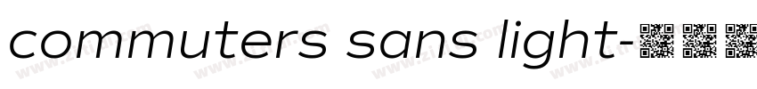 commuters sans light字体转换